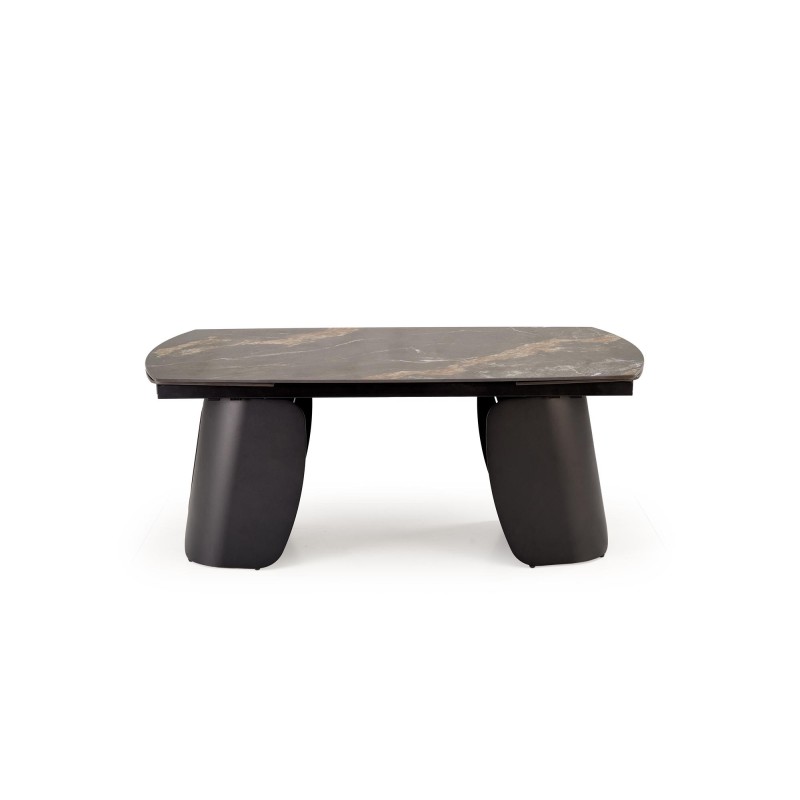 'FORUM Extendable Table, Black Marble / Black' 'FORUM Extendable Table, Black Marble / Black'
