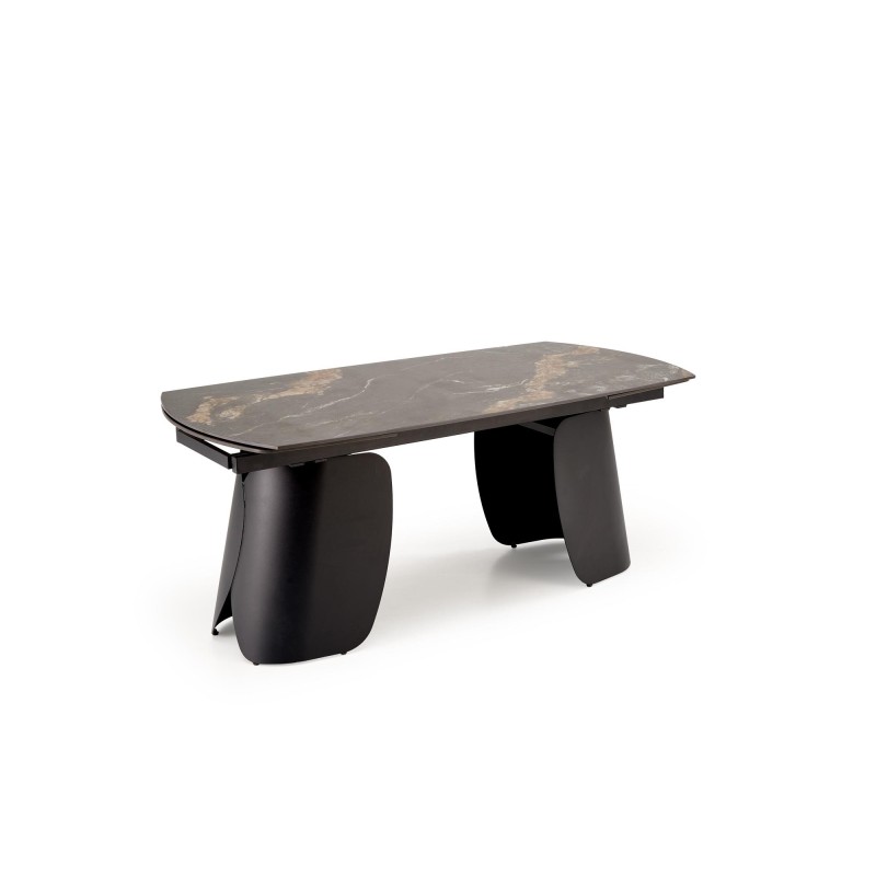 'FORUM Extendable Table, Black Marble / Black' 'FORUM Extendable Table, Black Marble / Black'