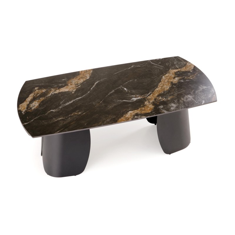 'FORUM Extendable Table, Black Marble / Black' 'FORUM Extendable Table, Black Marble / Black'