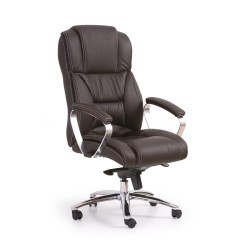 'FOSTER Dark Brown Office Armchair - Leather' 'FOSTER Dark Brown Office Armchair - Leather'