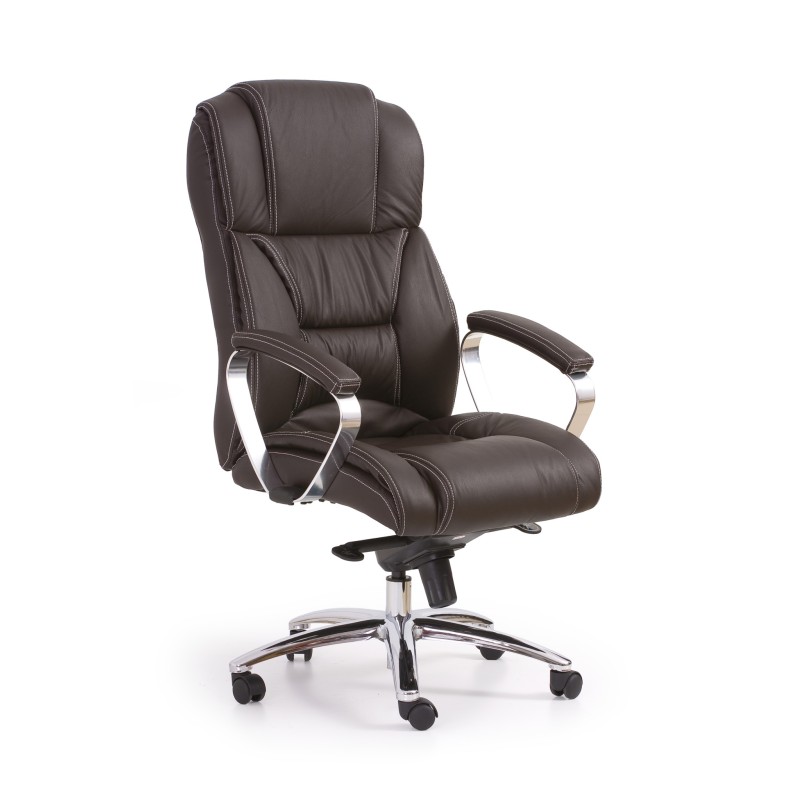 'FOSTER Dark Brown Office Armchair - Leather' 'FOSTER Dark Brown Office Armchair - Leather'