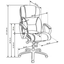 'FOSTER Dark Brown Office Armchair - Leather' 'FOSTER Dark Brown Office Armchair - Leather'