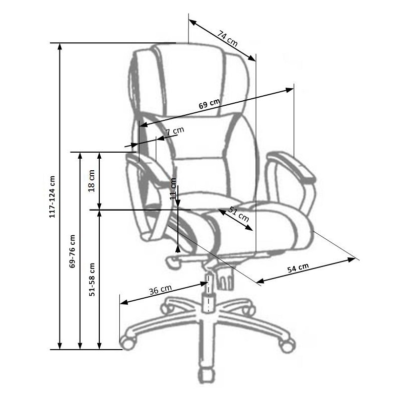 'FOSTER Dark Brown Office Armchair - Leather' 'FOSTER Dark Brown Office Armchair - Leather'