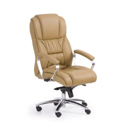 'FOSTER Office Chair in Light Brown - Leather'