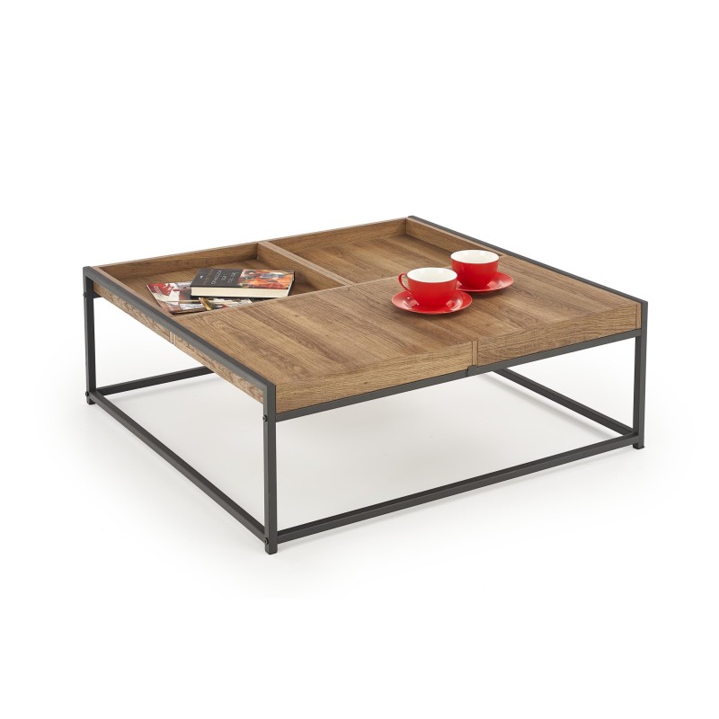 'FREGATA Honey Walnut / Black Coffee Table' 'FREGATA Honey Walnut / Black Coffee Table'