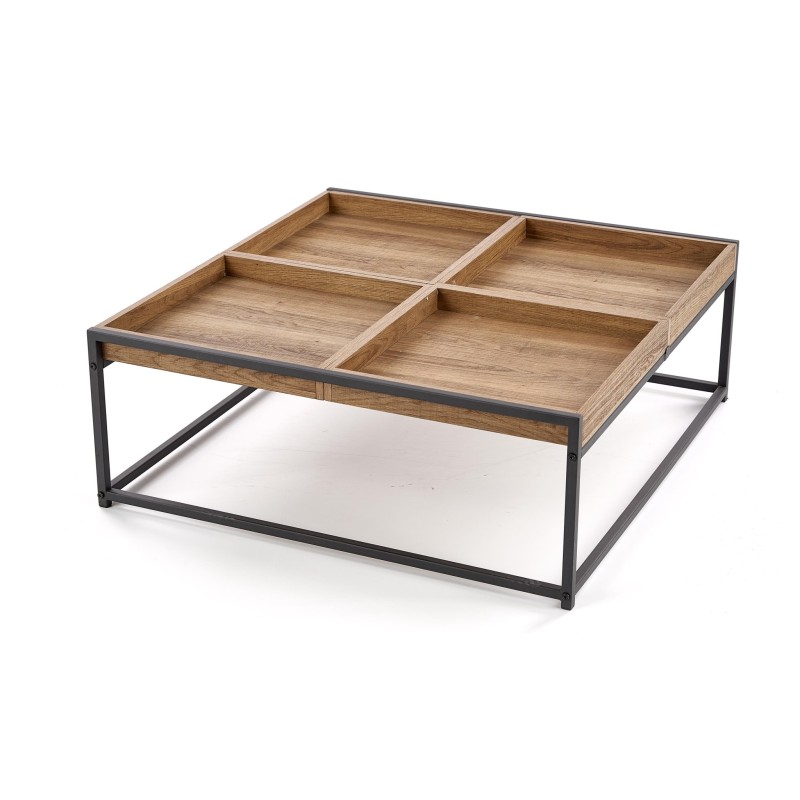 'FREGATA Honey Walnut / Black Coffee Table' 'FREGATA Honey Walnut / Black Coffee Table'