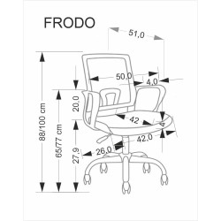 FRODO fotel młodzieżowy jasny popiel FRODO fotel młodzieżowy jasny popiel