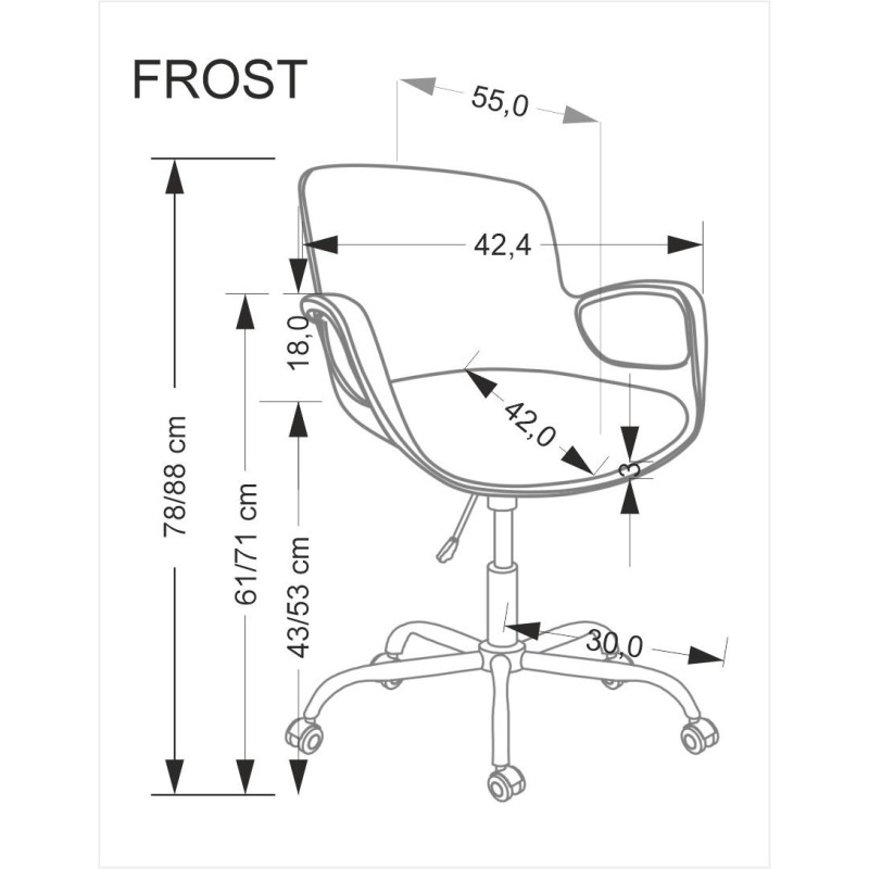 FROST fotel młodzieżowy, czarny (1p 1szt) FROST fotel młodzieżowy, czarny (1p 1szt)
