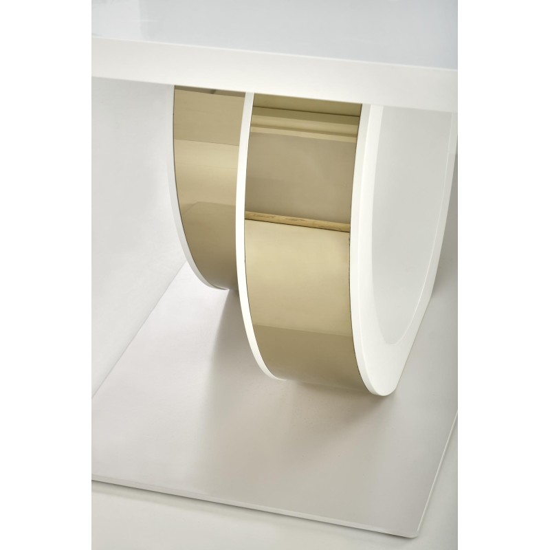 'GALARDO Extendable Table, White / Gold' 'GALARDO Extendable Table, White / Gold'