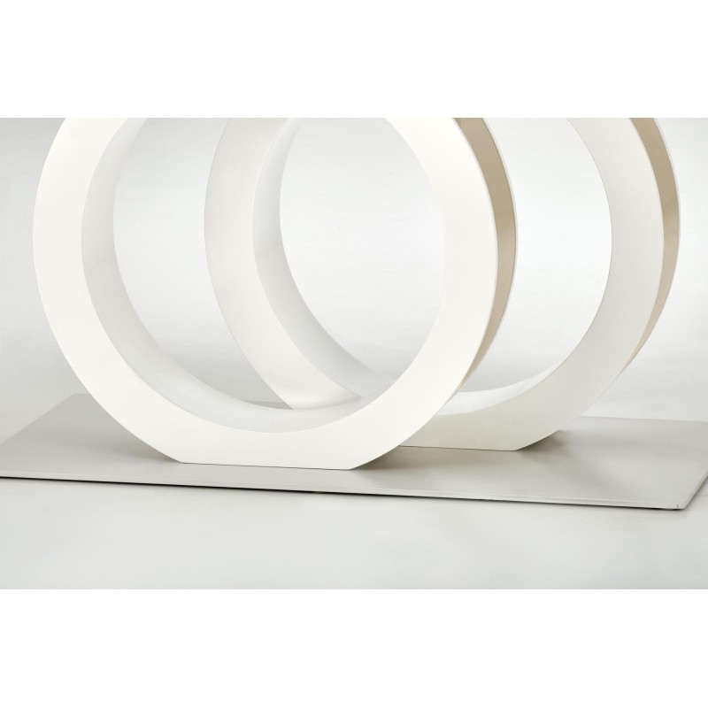 'GALARDO Extendable Table, White / Gold' 'GALARDO Extendable Table, White / Gold'