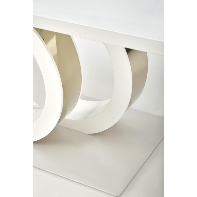 'GALARDO Extendable Table, White / Gold' 'GALARDO Extendable Table, White / Gold'