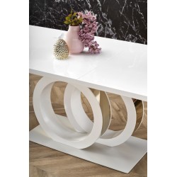 'GALARDO Extendable Table, White / Gold' 'GALARDO Extendable Table, White / Gold'