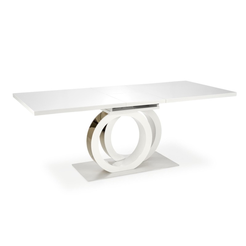 'GALARDO Extendable Table, White / Gold' 'GALARDO Extendable Table, White / Gold'