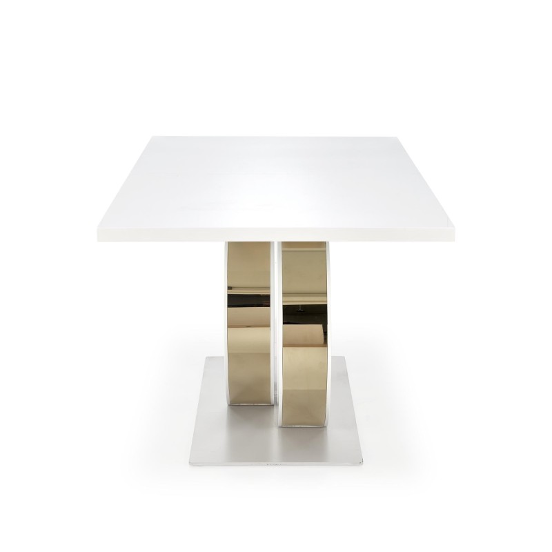 'GALARDO Extendable Table, White / Gold' 'GALARDO Extendable Table, White / Gold'