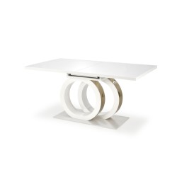 'GALARDO Extendable Table, White / Gold' 'GALARDO Extendable Table, White / Gold'