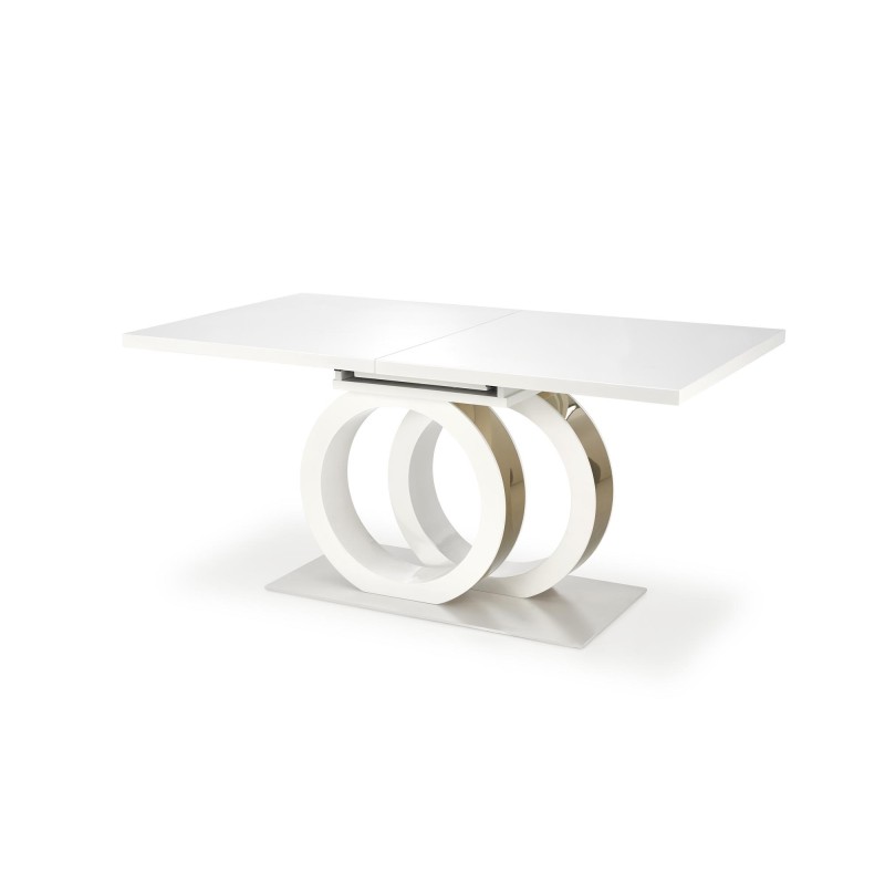 'GALARDO Extendable Table, White / Gold' 'GALARDO Extendable Table, White / Gold'