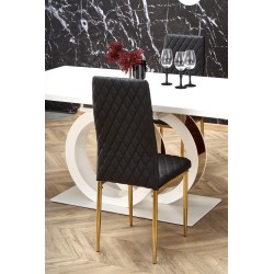 'GALARDO Extendable Table, White / Gold' 'GALARDO Extendable Table, White / Gold'