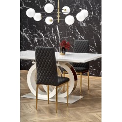 'GALARDO Extendable Table, White / Gold' 'GALARDO Extendable Table, White / Gold'