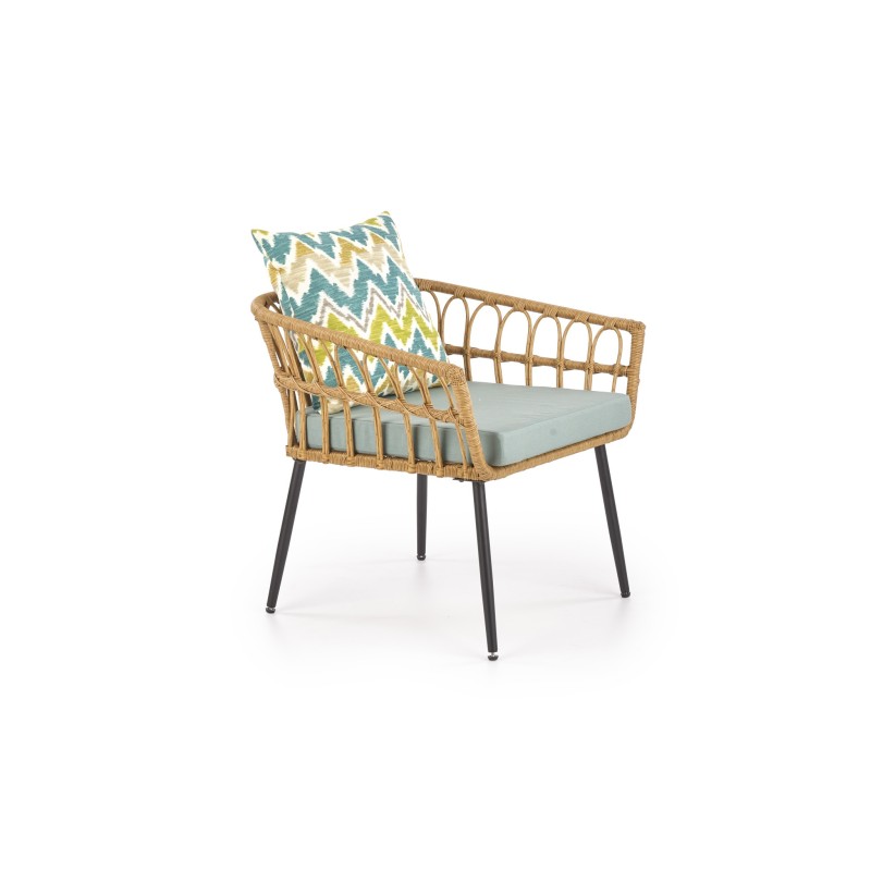 'GARDENA 1S Black / Natural / Ash Grey Armchair' 'GARDENA 1S Black / Natural / Ash Grey Armchair'