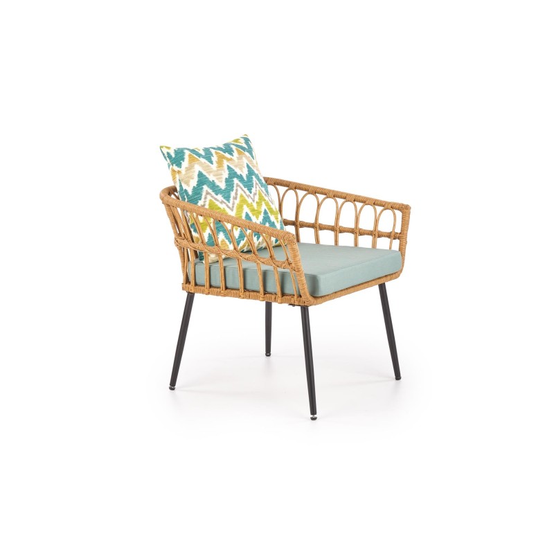 'GARDENA 1S Black / Natural / Ash Grey Armchair' 'GARDENA 1S Black / Natural / Ash Grey Armchair'