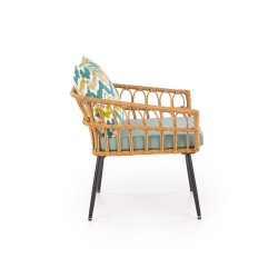 'GARDENA 1S Black / Natural / Ash Grey Armchair' 'GARDENA 1S Black / Natural / Ash Grey Armchair'