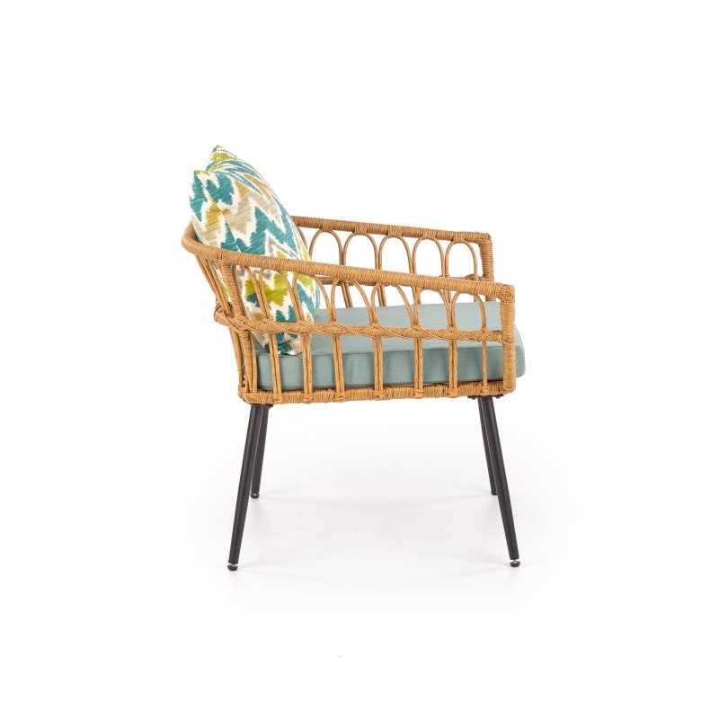 'GARDENA 1S Black / Natural / Ash Grey Armchair' 'GARDENA 1S Black / Natural / Ash Grey Armchair'