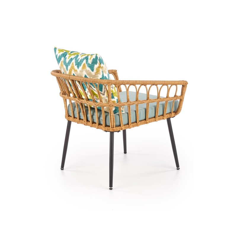 'GARDENA 1S Black / Natural / Ash Grey Armchair' 'GARDENA 1S Black / Natural / Ash Grey Armchair'