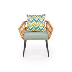 'GARDENA 1S Black / Natural / Ash Grey Armchair' 'GARDENA 1S Black / Natural / Ash Grey Armchair'