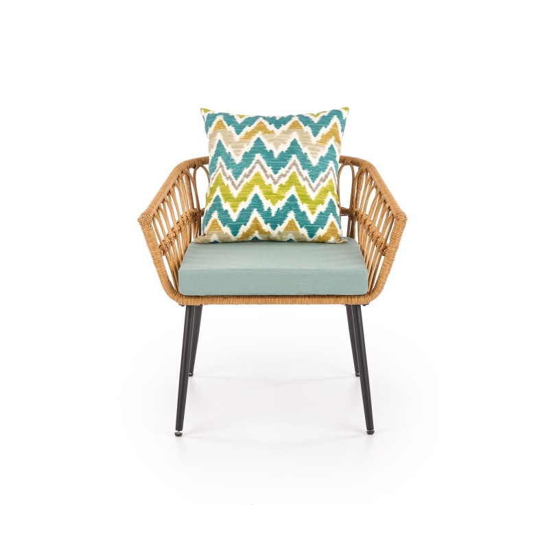'GARDENA 1S Black / Natural / Ash Grey Armchair' 'GARDENA 1S Black / Natural / Ash Grey Armchair'