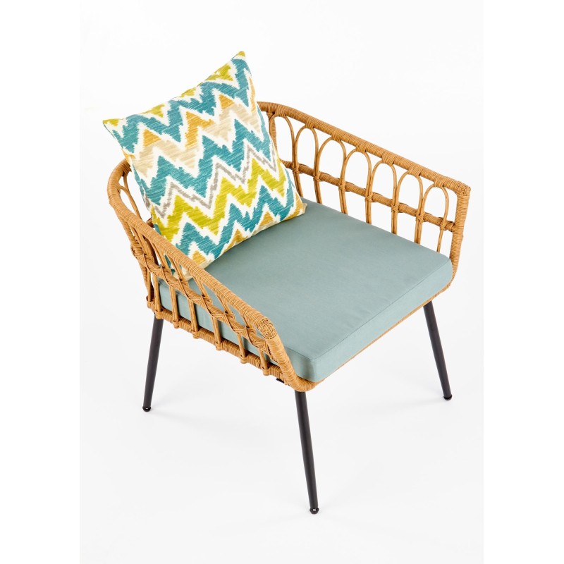 'GARDENA 1S Black / Natural / Ash Grey Armchair' 'GARDENA 1S Black / Natural / Ash Grey Armchair'