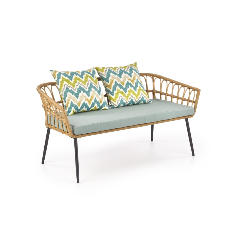 'GARDENA 2S Double Chair Black / Natural / Ash'