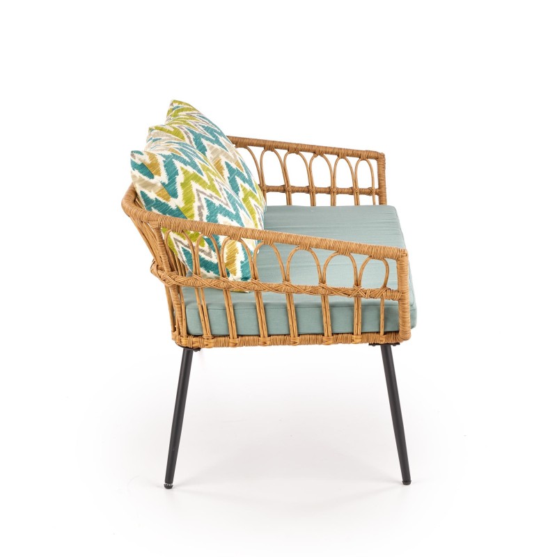 'GARDENA 2S Double Chair Black / Natural / Ash' 'GARDENA 2S Double Chair Black / Natural / Ash'