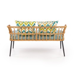 'GARDENA 2S Double Chair Black / Natural / Ash' 'GARDENA 2S Double Chair Black / Natural / Ash'