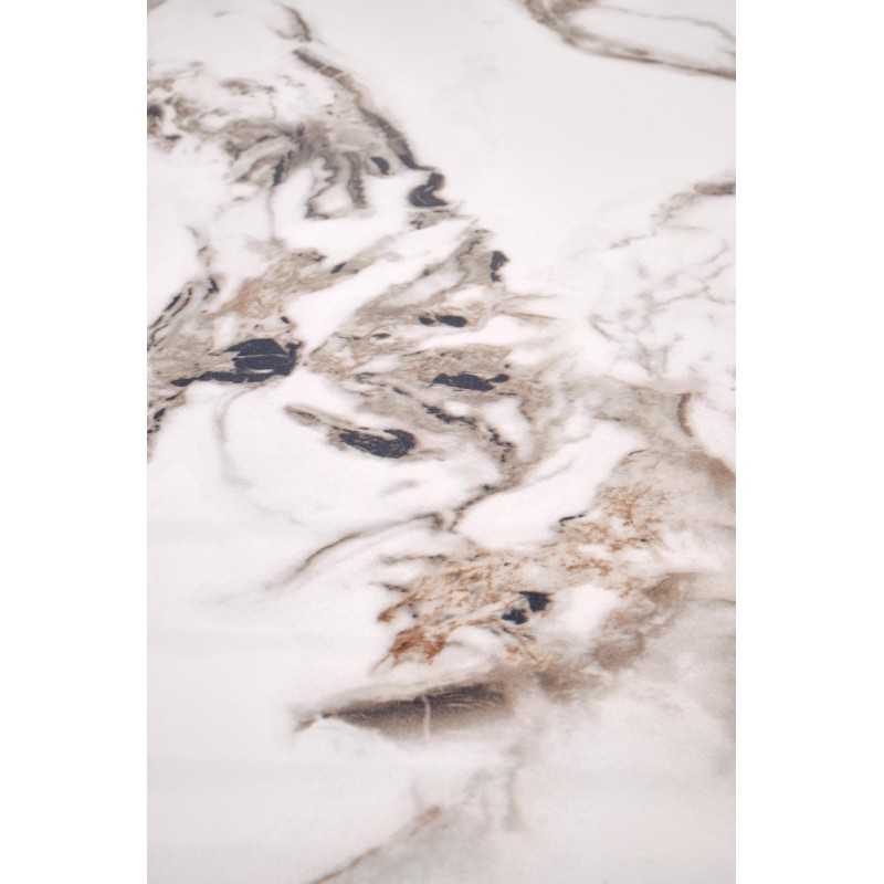 'GARET Round Table, White Marble / Black' 'GARET Round Table, White Marble / Black'