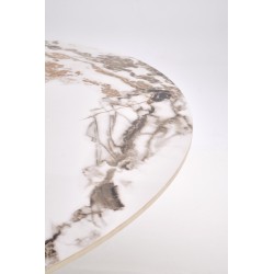 'GARET Round Table, White Marble / Black' 'GARET Round Table, White Marble / Black'