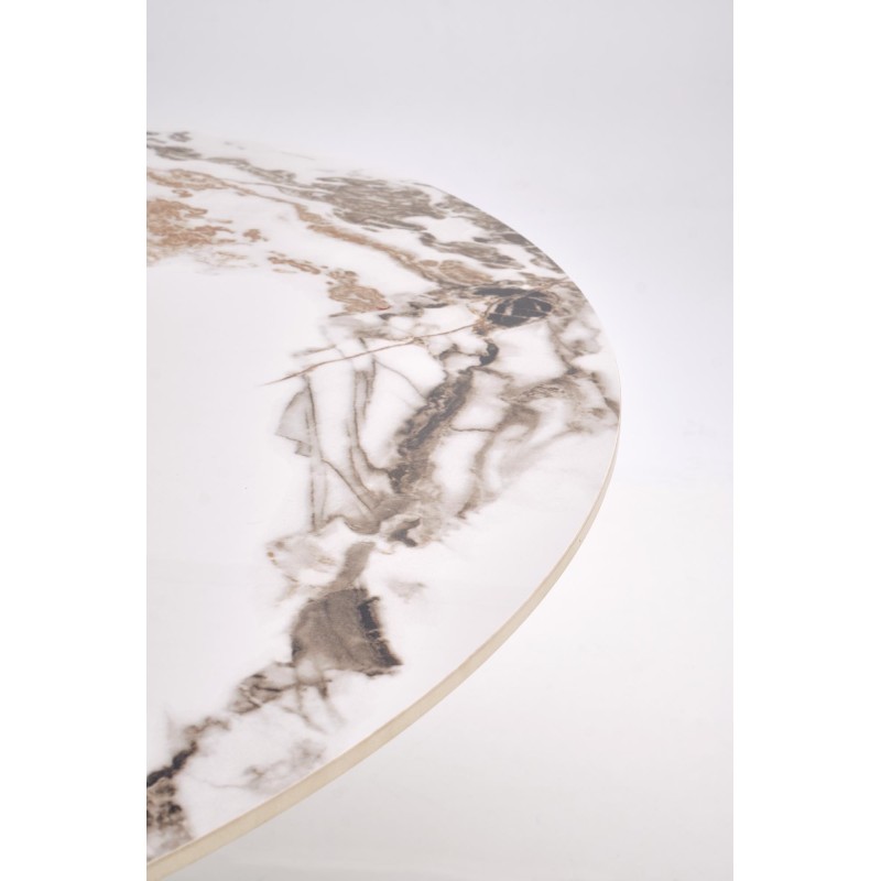 'GARET Round Table, White Marble / Black' 'GARET Round Table, White Marble / Black'