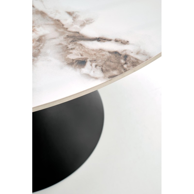 'GARET Round Table, White Marble / Black' 'GARET Round Table, White Marble / Black'