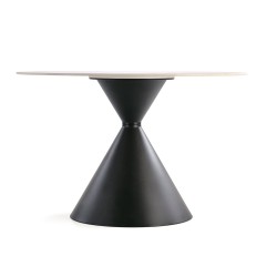 'GARET Round Table, White Marble / Black' 'GARET Round Table, White Marble / Black'
