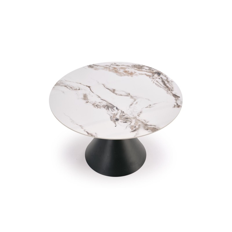'GARET Round Table, White Marble / Black' 'GARET Round Table, White Marble / Black'