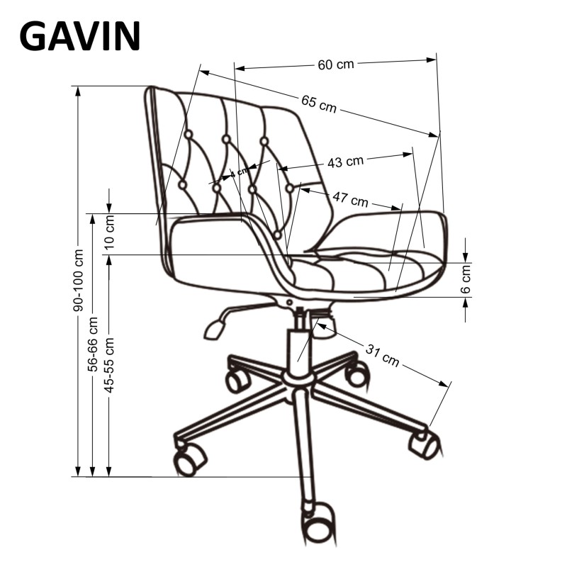 GAVIN fotel gabinetowy orzechowy / czarny (1p 1szt) GAVIN fotel gabinetowy orzechowy / czarny (1p 1szt)