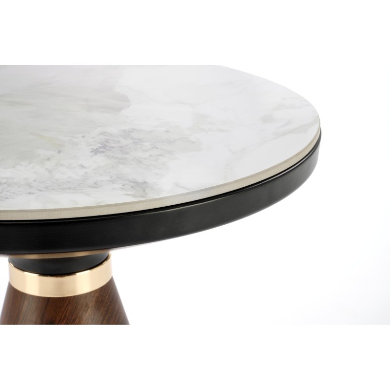 'GENESIS_S White Marble / Walnut / Gold Bench' 'GENESIS_S White Marble / Walnut / Gold Bench'