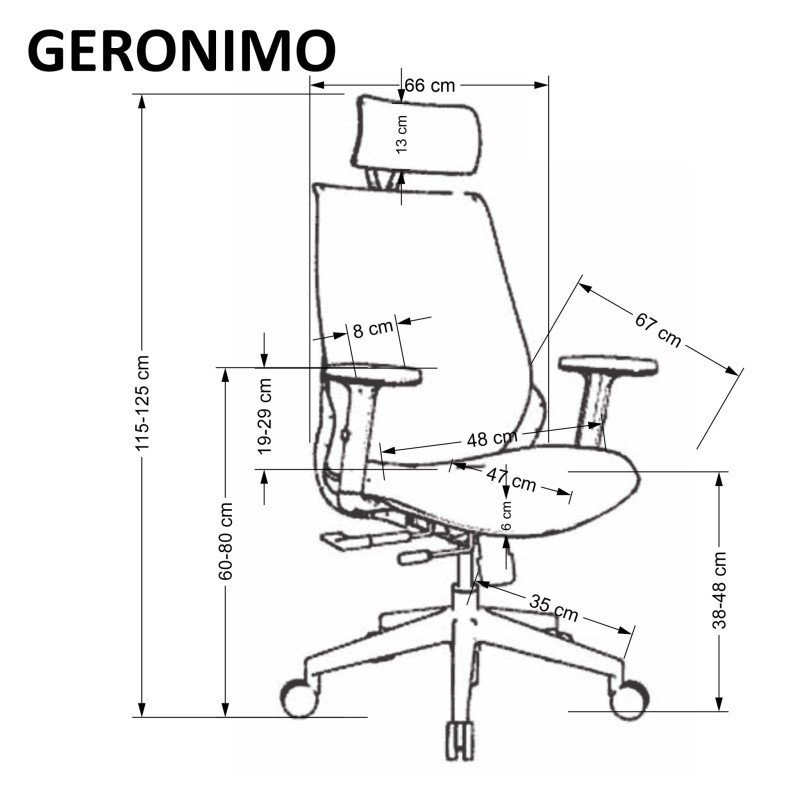 GERONIMO fotel gabinetowy czarny (1p 1szt) GERONIMO fotel gabinetowy czarny (1p 1szt)