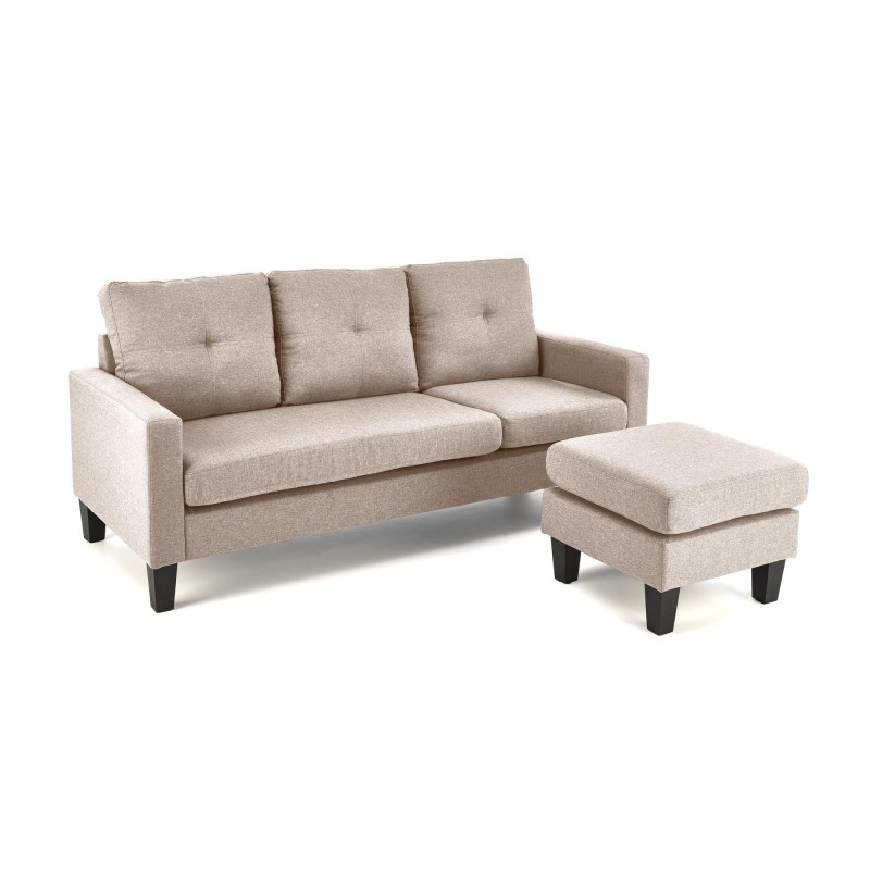 GERSON sofa z podnóżkiem beżowy (1p 1szt) GERSON sofa z podnóżkiem beżowy (1p 1szt)