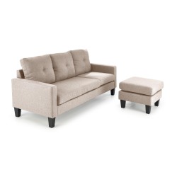 GERSON sofa z podnóżkiem beżowy (1p 1szt) GERSON sofa z podnóżkiem beżowy (1p 1szt)