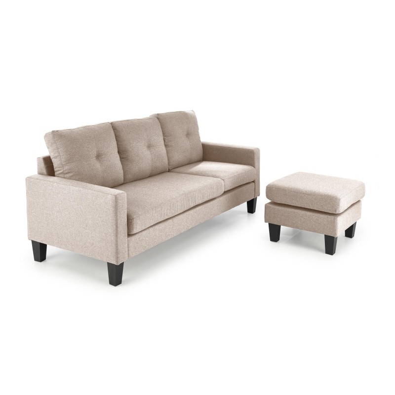 GERSON sofa z podnóżkiem beżowy (1p 1szt) GERSON sofa z podnóżkiem beżowy (1p 1szt)