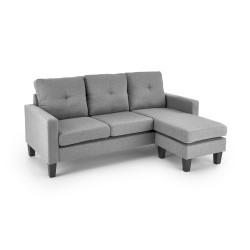 GERSON sofa z podnóżkiem popielaty (1p 1szt)