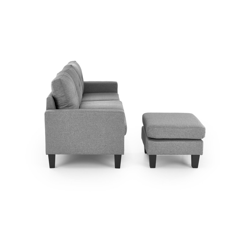 GERSON sofa z podnóżkiem popielaty (1p 1szt) GERSON sofa z podnóżkiem popielaty (1p 1szt)