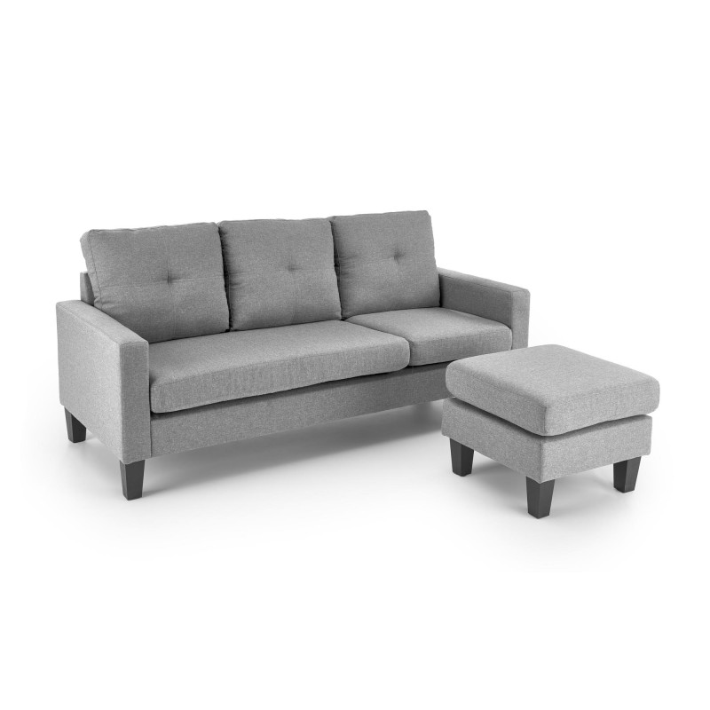 GERSON sofa z podnóżkiem popielaty (1p 1szt) GERSON sofa z podnóżkiem popielaty (1p 1szt)