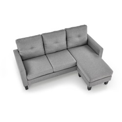 GERSON sofa z podnóżkiem popielaty (1p 1szt) GERSON sofa z podnóżkiem popielaty (1p 1szt)