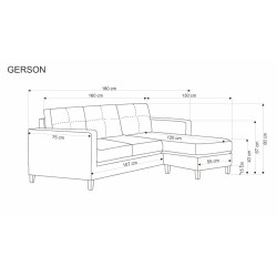 GERSON sofa z podnóżkiem popielaty (1p 1szt) GERSON sofa z podnóżkiem popielaty (1p 1szt)